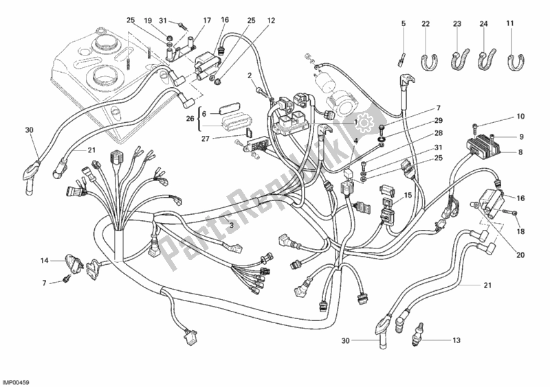 Toutes les pièces pour le Faisceau De Câblage du Ducati Monster S2R 1000 2008